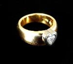 Handmade 18k Gold and Diamond Ring