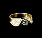 Handmade 18K Gold Ring with Diamonds