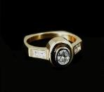 Handmade 18k Gold Ring with Diamonds